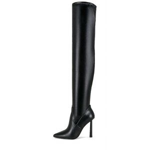 Steve Madden VAVA Black Paris Stretch Over-the-Knee Thigh Boots New